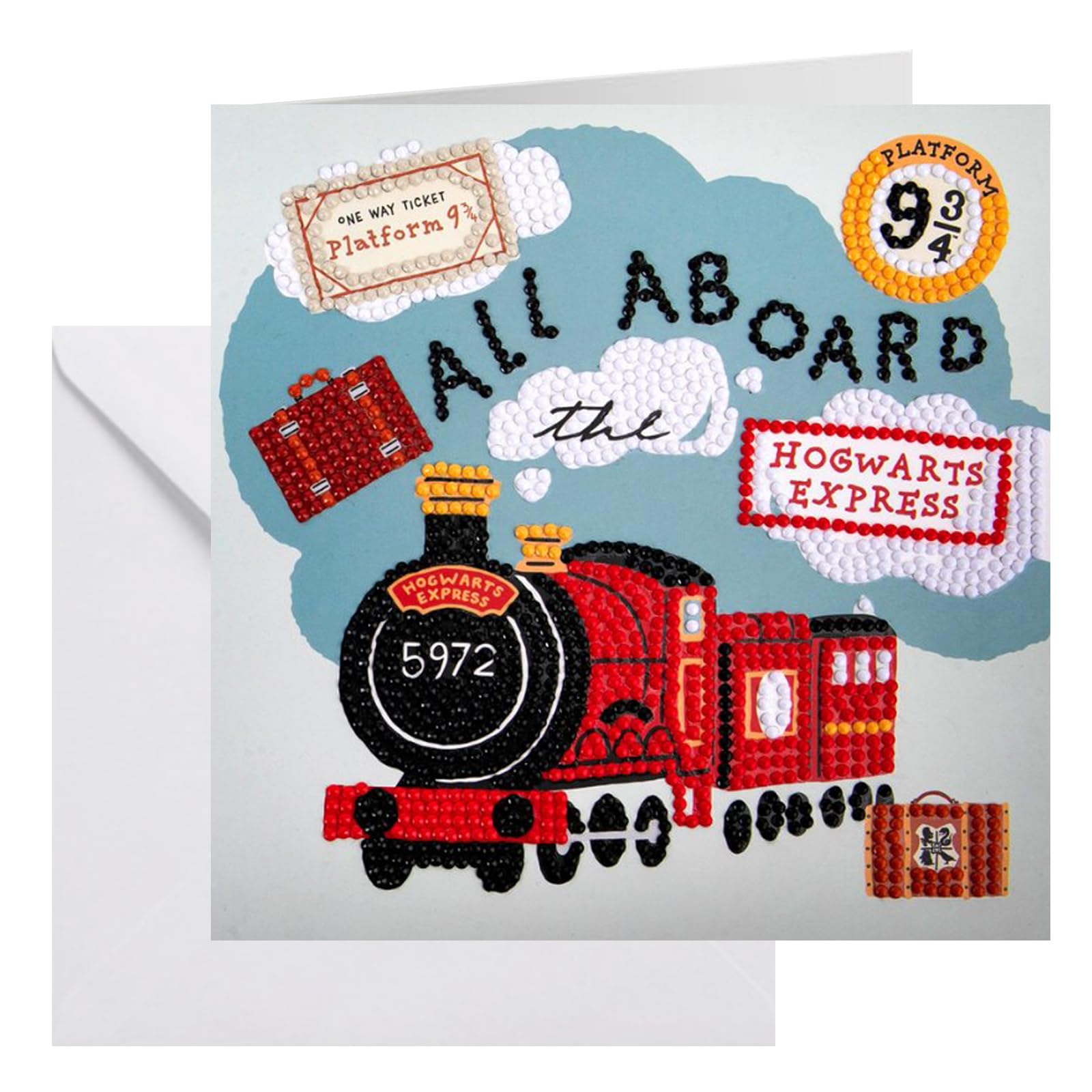 CRYSTAL ART All Aboard The Hogwarts Express Harry Potter Card